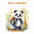 Panda joyeux pour une rentr&eacute;e en douceur